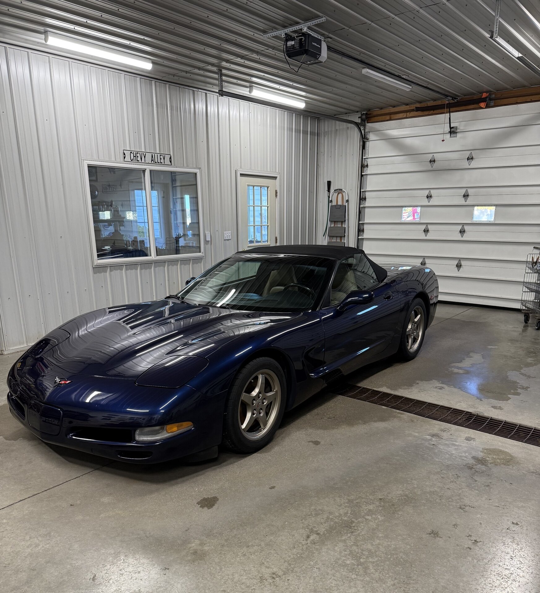 Blue C5 Corvette detailed at Clifton's Detail Shop Shepherd MI